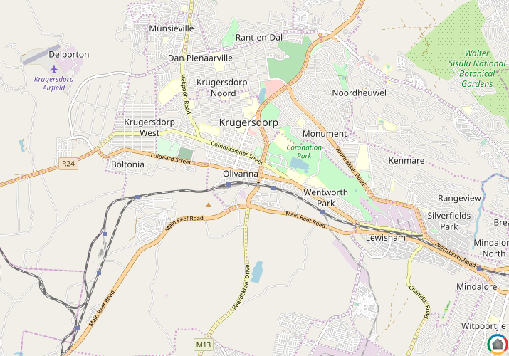 Map location of Luipaardsvlei